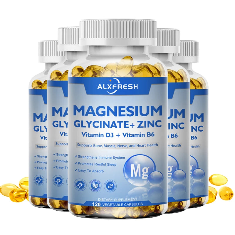 Magnesium Glycinate 500mg with Zinc, Vitamin D3 & B6