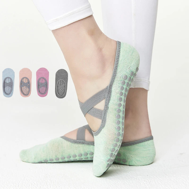 Ladies' High-Quality Yoga and Ballet Dance Socks - Quick-Dry Pilates Fitness Socks for Women