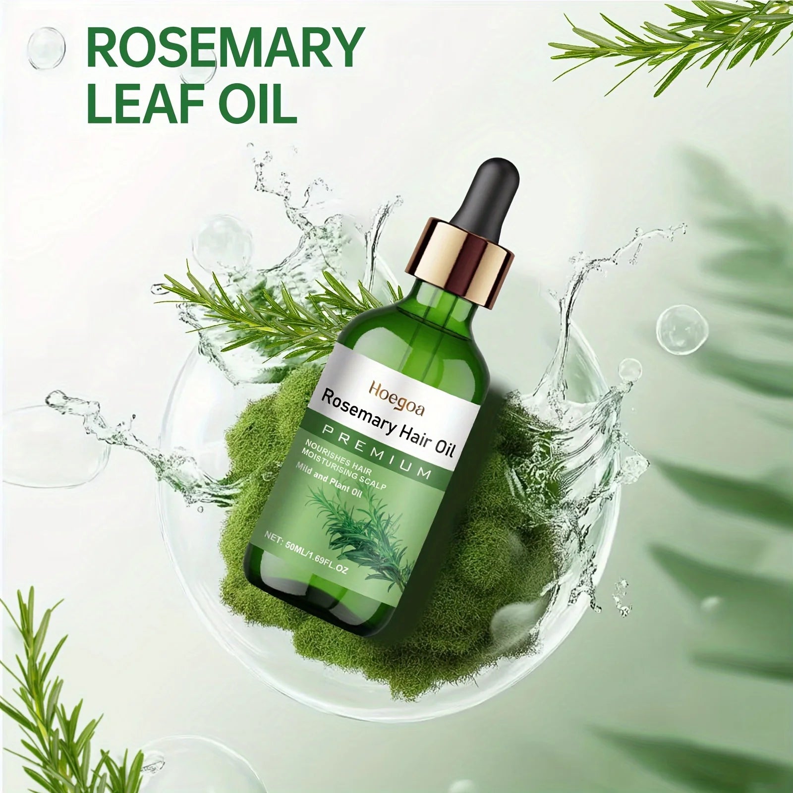 Rosemary Hair Growth Oil with Castor & Batana – Nourishing Scalp Treatment for Thicker, Healthier Hair (50ml)