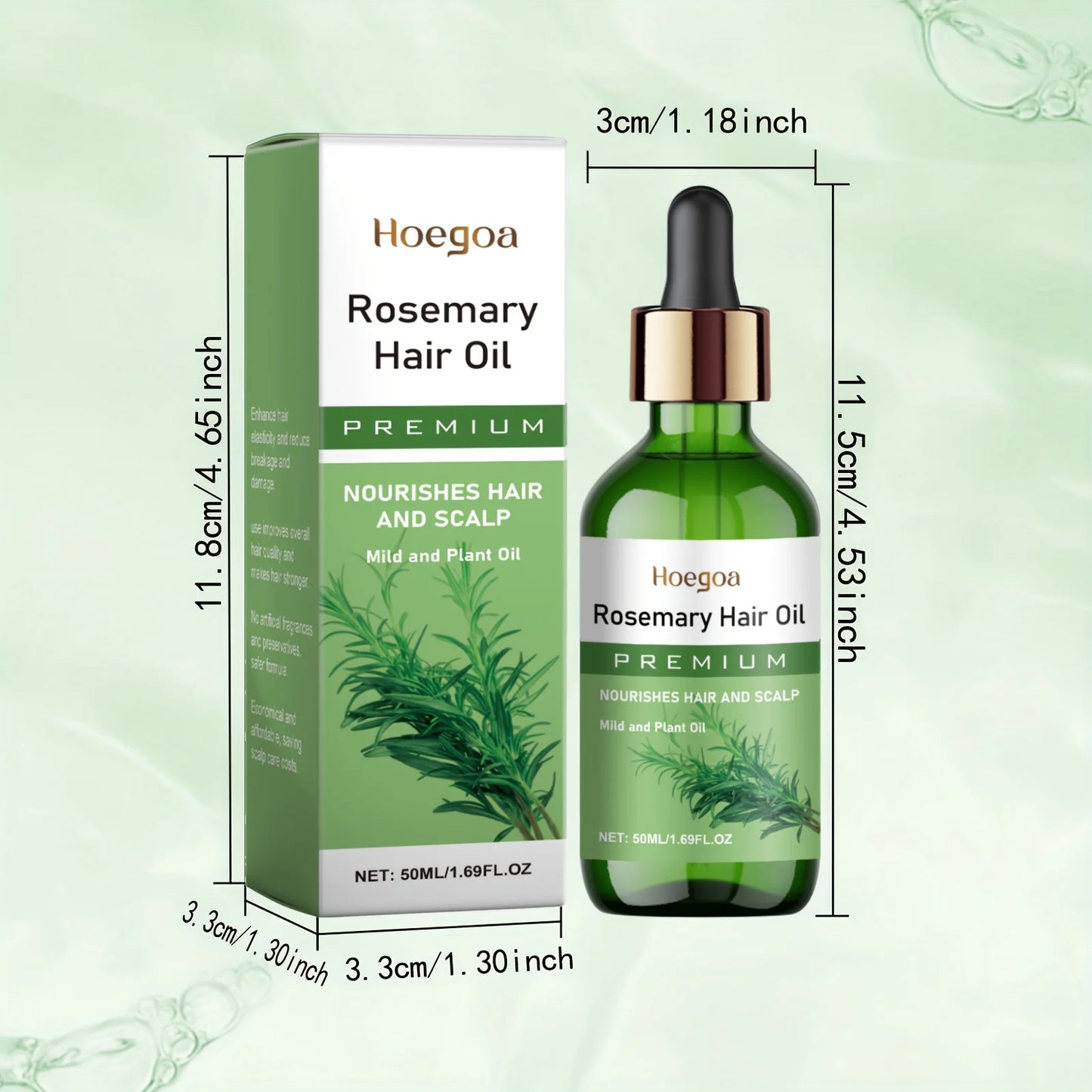 Rosemary Hair Growth Oil with Castor & Batana – Nourishing Scalp Treatment for Thicker, Healthier Hair (50ml)