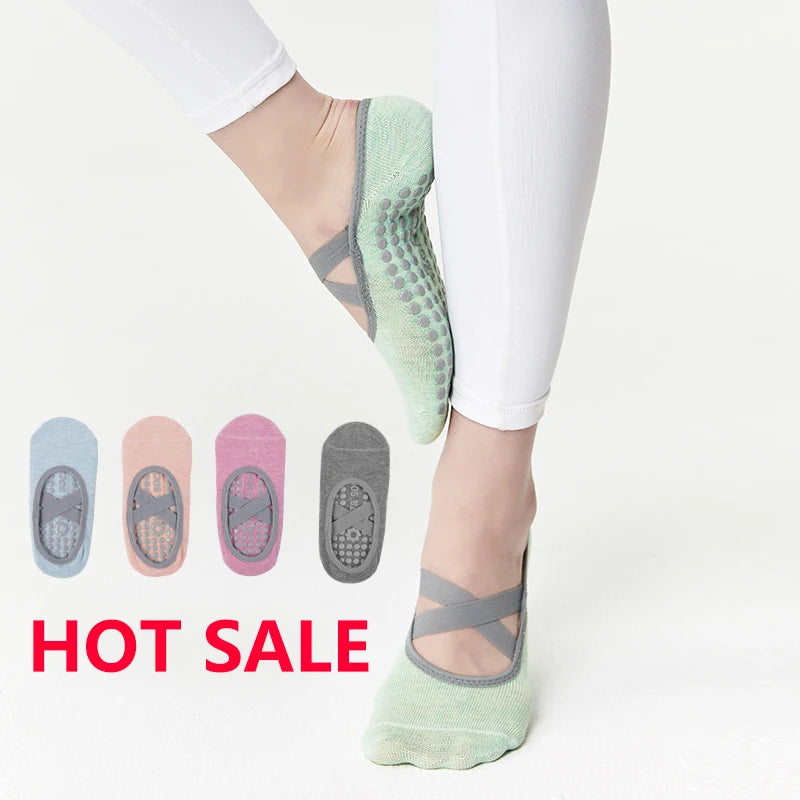 Ladies' High-Quality Yoga and Ballet Dance Socks - Quick-Dry Pilates Fitness Socks for Women