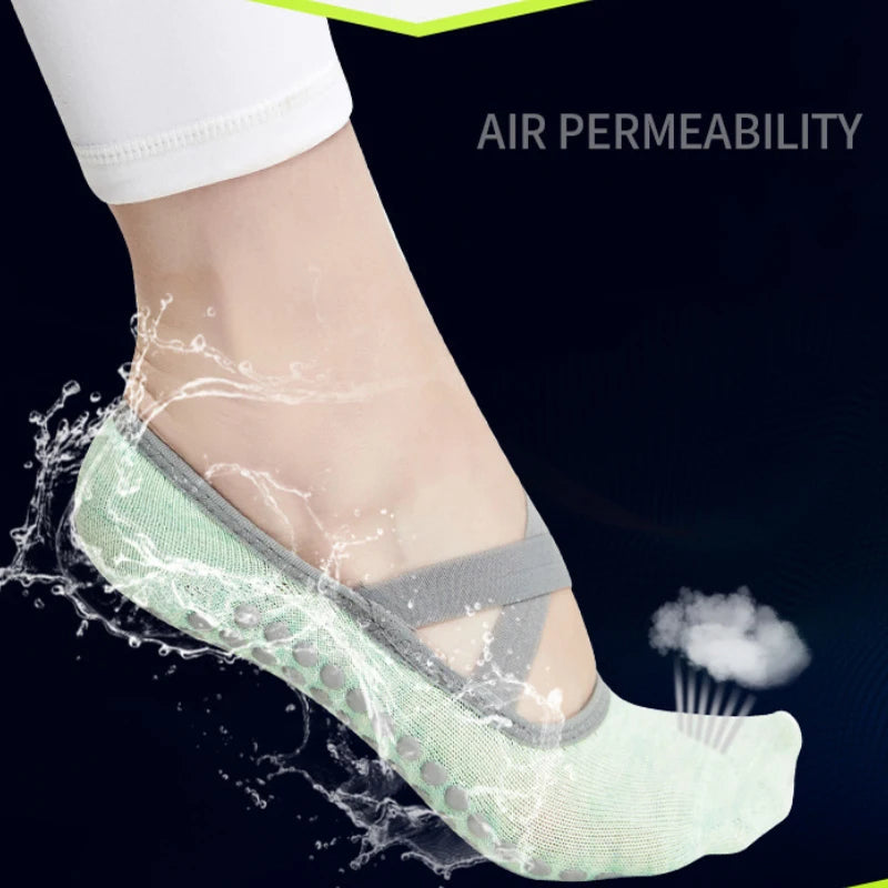 Ladies' High-Quality Yoga and Ballet Dance Socks - Quick-Dry Pilates Fitness Socks for Women