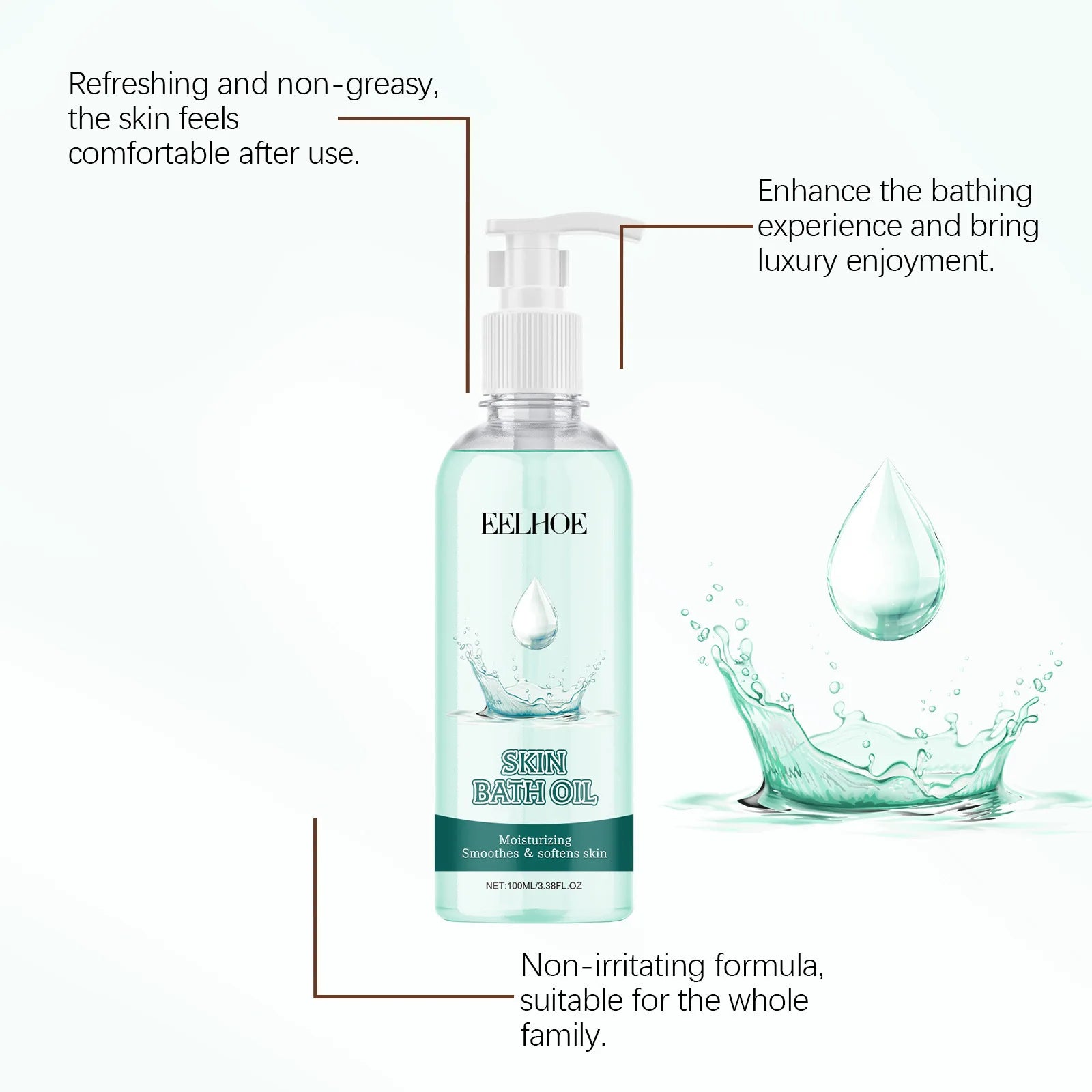 Nicotinamide Bath Oil for Brightening Skin Repair and Moisturization - Smooth Body Cleanser for Dry Skin