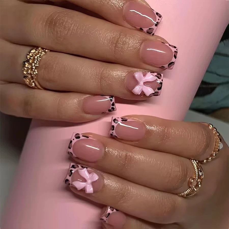 French Almond Nails with Pearl Bow – Effortless Salon Look in Minutes