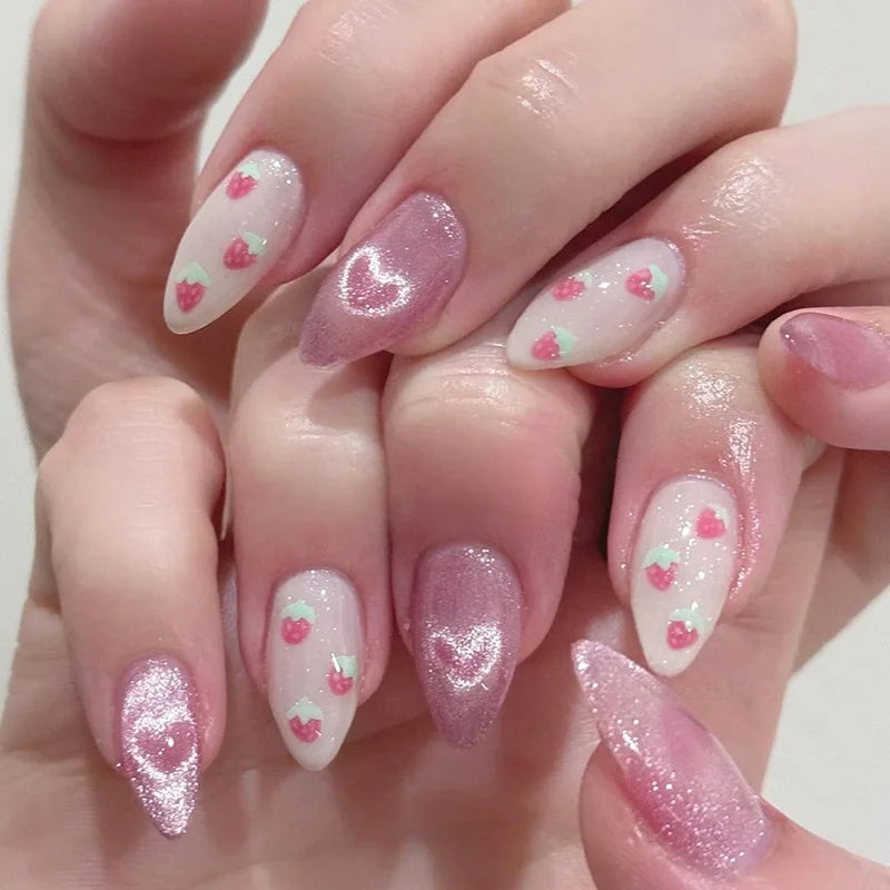 French Almond Nails with Pearl Bow – Effortless Salon Look in Minutes