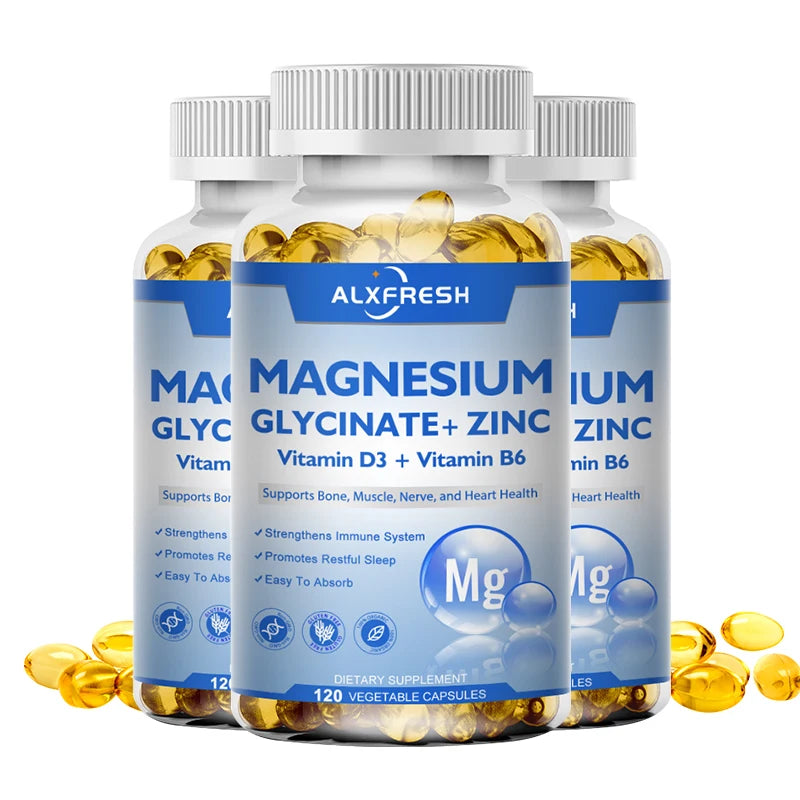 Magnesium Glycinate 500mg with Zinc, Vitamin D3 & B6