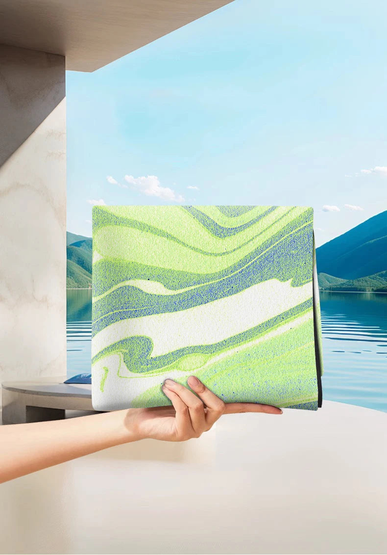 Lightweight Suede Anti-Slip Mat for Pilates, Yoga & Travel