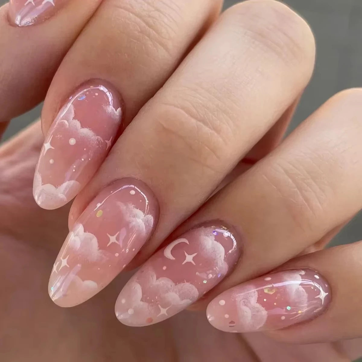 French Almond Nails with Pearl Bow – Effortless Salon Look in Minutes