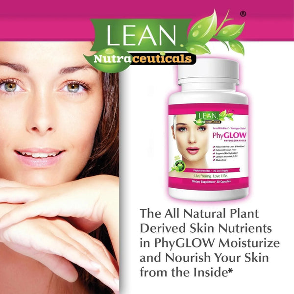 Phytoceramides 350Mg Ceramide Skin Care Hydration Moisture Restoring Beauty Supplement with Multivitamins A, C, D, E, Phyglow Super Vegan anti Aging Wrinkle Support Pills for Women and Men 30 Capsules